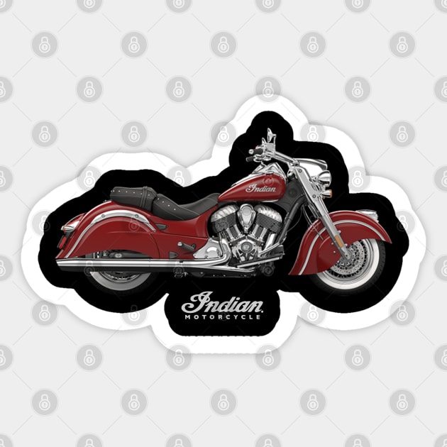 Indian Spirit Custom Motorcycle Racer biker vintage Sticker by Pannolinno